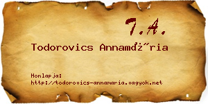 Todorovics Annamária névjegykártya